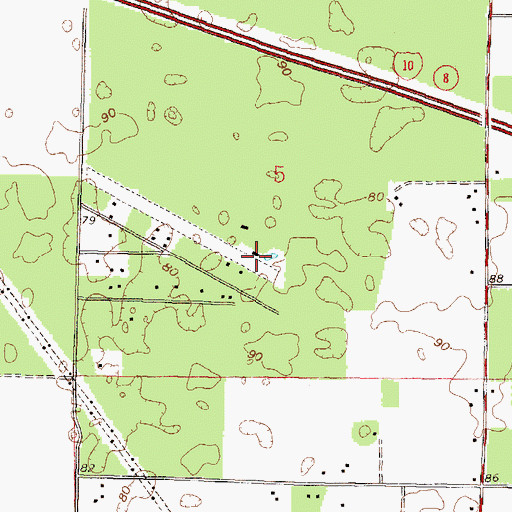Topographic Map of Kittyhawk Estates Airport, FL