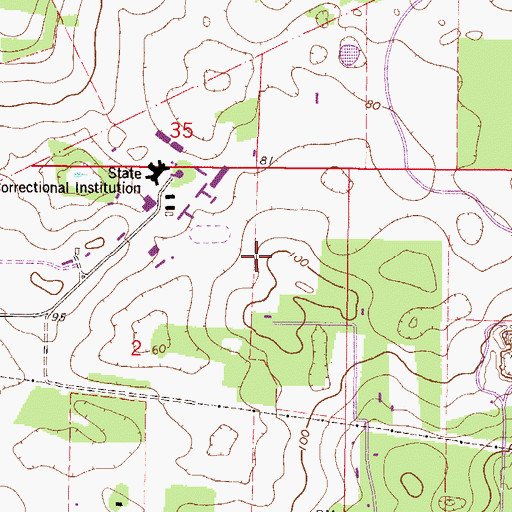 Topographic Map of Marion Correctional Institution Heliport, FL