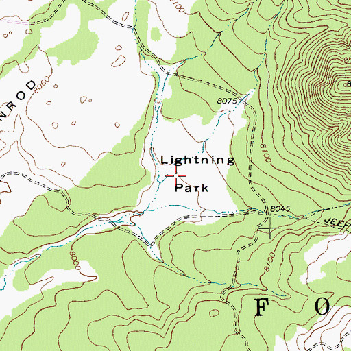 Topographic Map of Lightning Park, AZ