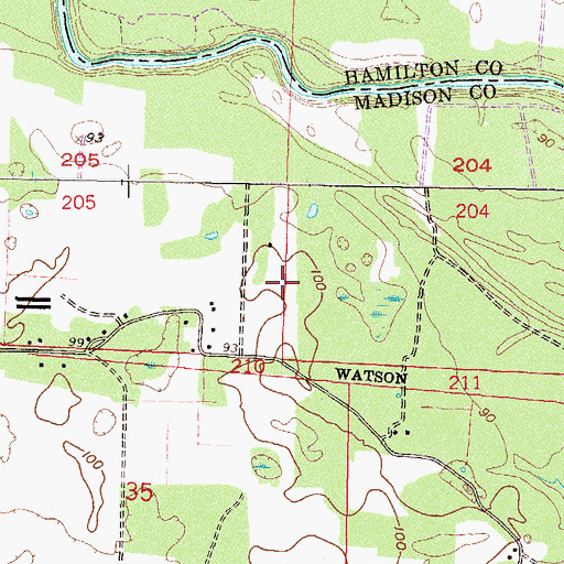 Topographic Map of Estherbrook Aerodrome, FL
