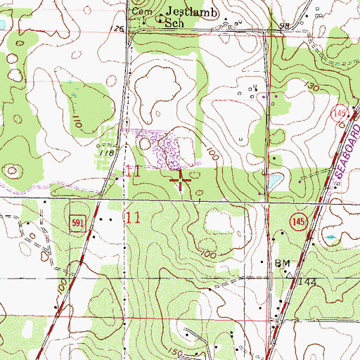 Topographic Map of Rocky Ford Stolport (historical), FL