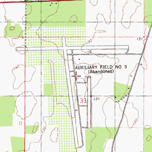Topographic Map of North American Farms Airport, FL