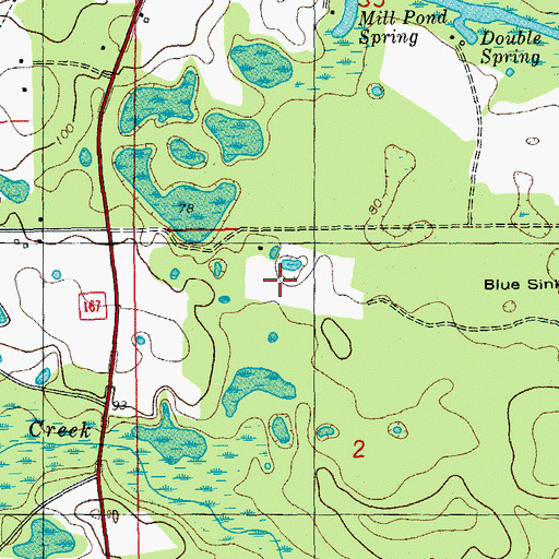Topographic Map of Land's Field, FL