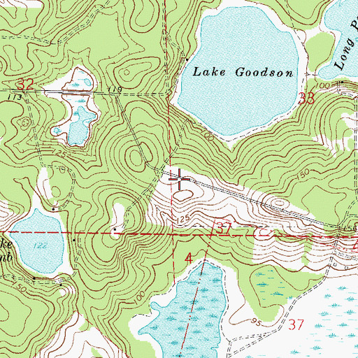 Topographic Map of Sanders Ranch Airport, FL