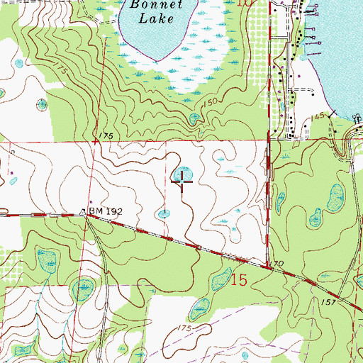 Topographic Map of The Flying Horseman Airport (historical), FL