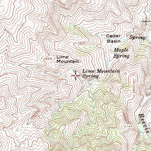 Topographic Map of Lime Mountain Spring, AZ
