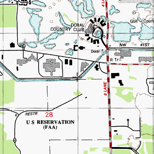 Topographic Map of Miami Federal Reserve Bank Heliport, FL