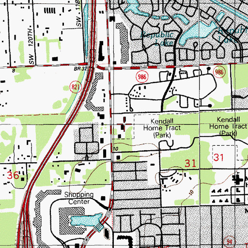 Topographic Map of Southwest Police Sub Station Heliport, FL