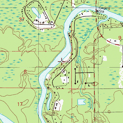 Topographic Map of Blackcreek International Heliport, FL