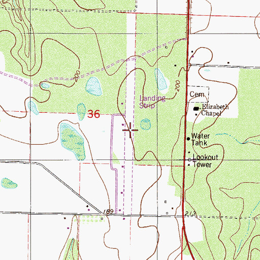 Topographic Map of J-22 Ranch Airport, FL