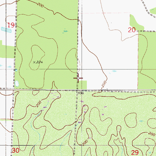 Topographic Map of Chumuckla 20-20 Airport, FL