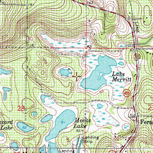 Topographic Map of Henderson Field (historical), FL