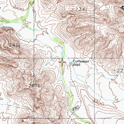Topographic Map of Coffeepot Well, AZ