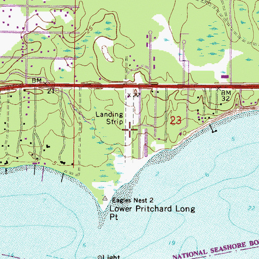 Topographic Map of Fort Walton Beach Airport, FL