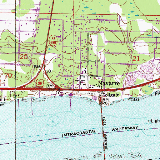 Topographic Map of Pullum Pad Heliport, FL