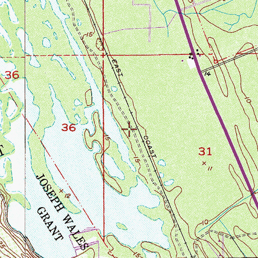 Topographic Map of Tully RV Airpark, FL