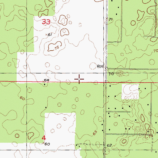 Topographic Map of D and D Hay Airport (historical), FL