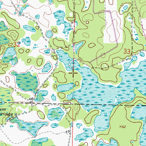 Topographic Map of Seven Springs Ranch Airport (historical), FL