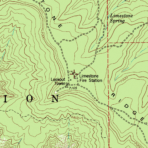 Topographic Map of Limestone Fire Station, AZ