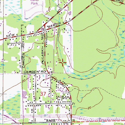 Topographic Map of Berlin Heliport, FL