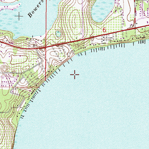 Topographic Map of Lake Weir Seaplane Base, FL