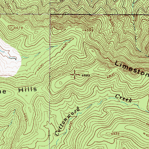 Topographic Map of Limestone Hills, AZ