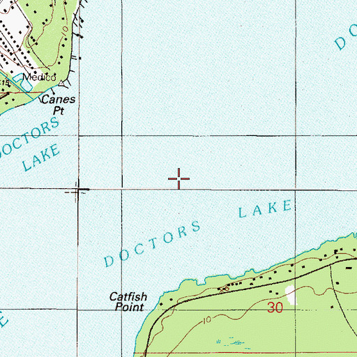 Topographic Map of Doctors Lake Seaplane Base, FL