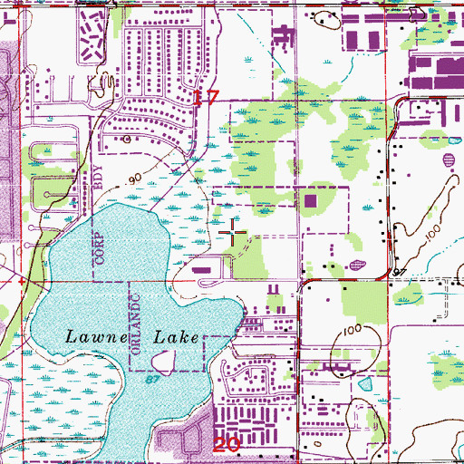 Topographic Map of Princeton Hospital Heliport, FL