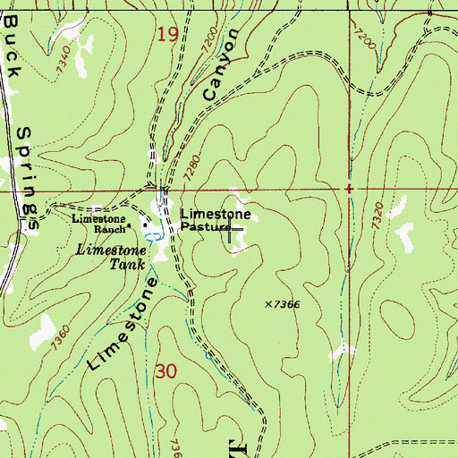 Topographic Map of Limestone Pasture, AZ