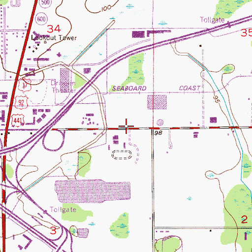 Topographic Map of Rozier Machinery Company Heliport, FL