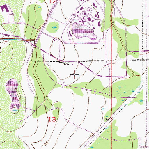 Topographic Map of Orange County Fire Station 54 Heliport, FL