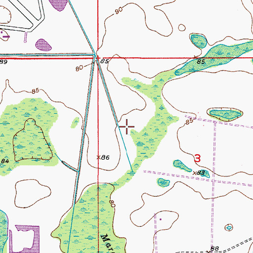 Topographic Map of Orlando International Airport, FL