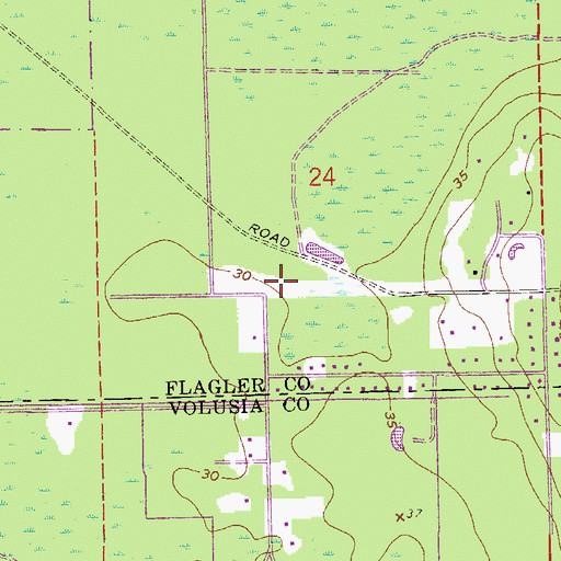 Topographic Map of The 2A Ranch Airport, FL