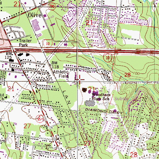 Topographic Map of West Florida Regional Medical Center Heliport, FL
