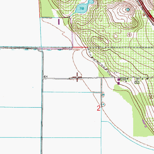 Topographic Map of Crakes Airport, FL