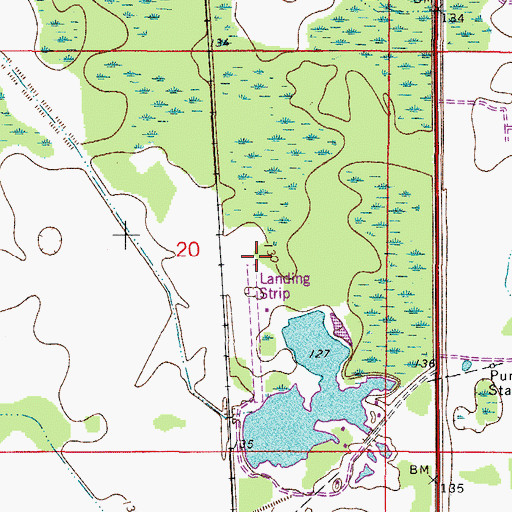 Topographic Map of Flanders Field, FL