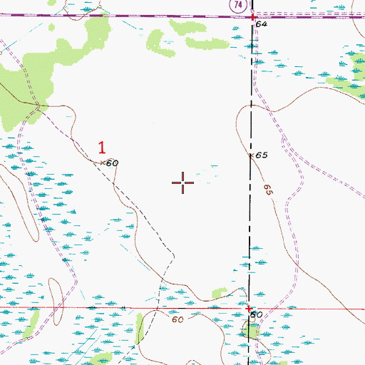 Topographic Map of Payson Ranch Airport, FL
