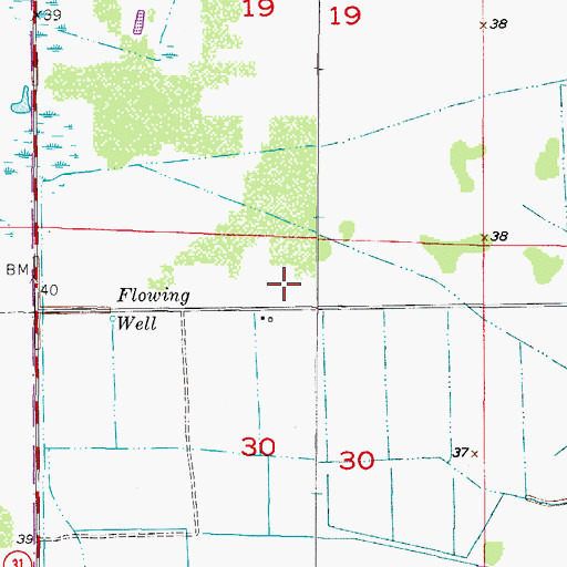 Topographic Map of Fred Babcock Airport (historical), FL