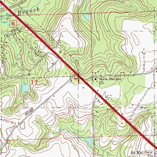 Topographic Map of Gadsden Memorial Hospital Heliport, FL