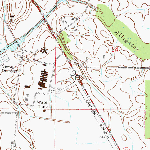 Topographic Map of State Prison Field, FL
