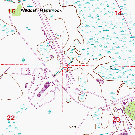 Topographic Map of River Ranch Resort Airport, FL