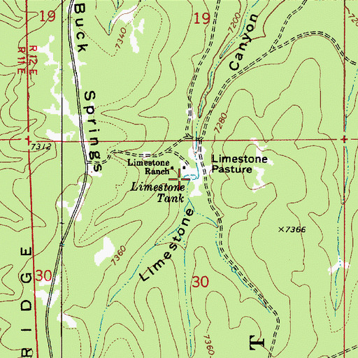 Topographic Map of Limestone Tank, AZ