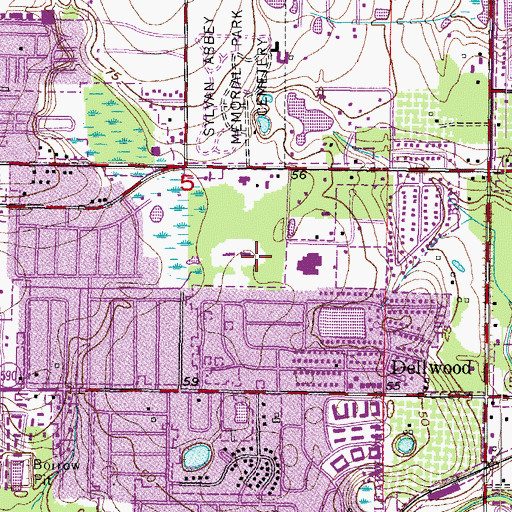Topographic Map of Johnson Heliport, FL