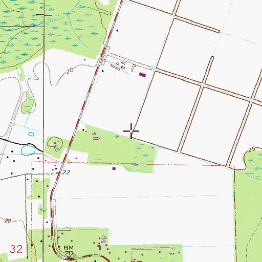 Topographic Map of Sunshine Farms Airport, FL