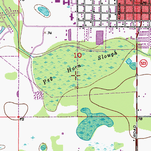 Topographic Map of Saint Cloud Hospital Heliport, FL