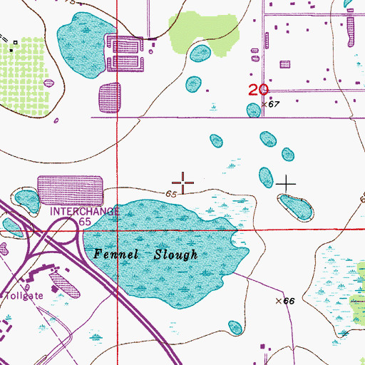 Topographic Map of Frog Wells Airport (historical), FL