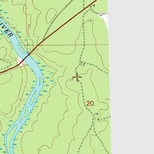 Topographic Map of Wakulla Club Airport (historical), FL
