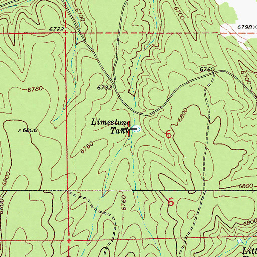 Topographic Map of Limestone Tank, AZ