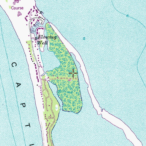 Topographic Map of Captiva Helistop, FL