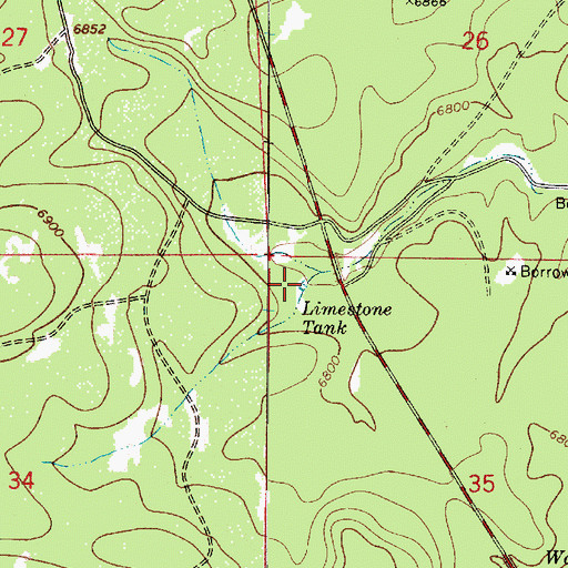 Topographic Map of Limestone Tank, AZ